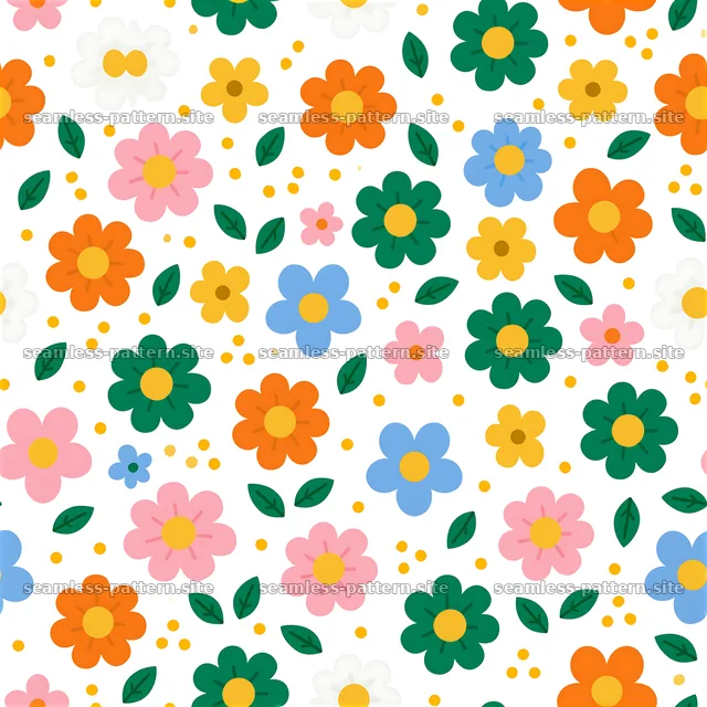 Colorful flower tileable pattern seamless pattern with floral designs — seamless tileable pattern