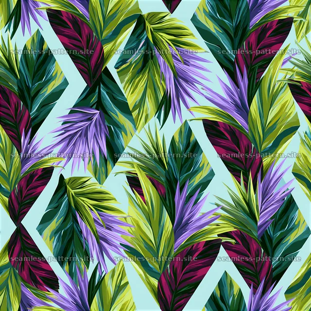 Bold tropical leaves seamless pattern for vibrant decor — seamless tileable pattern