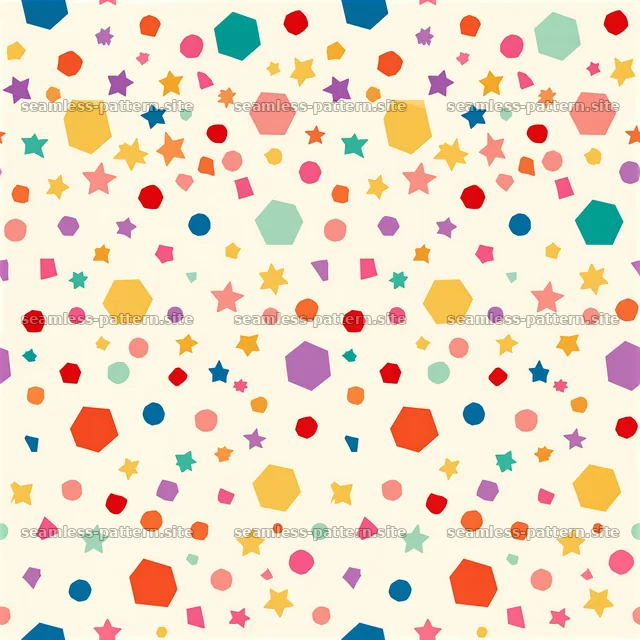 Colorful Geometric Seamless Pattern for Kids — seamless tileable pattern