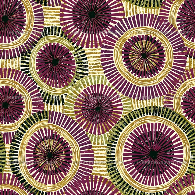 Radial Black Red Gold Repeat Pattern — seamless tileable pattern