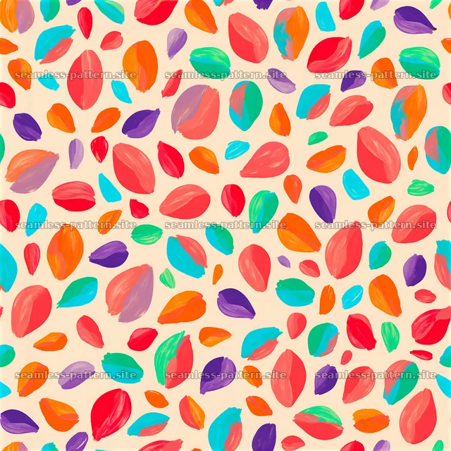 Vibrant rainbow petals create a playful seamless surface pattern — seamless tileable pattern