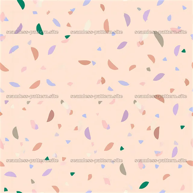 Confetti on pastel seamless pattern captures playful shapes — seamless tileable pattern