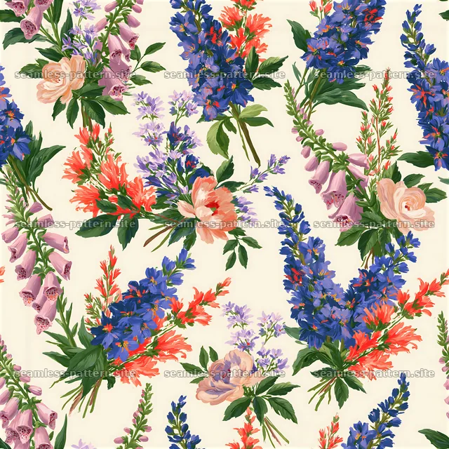Flower bouquet seamless pattern for textile and wallpaper design — seamless tileable pattern