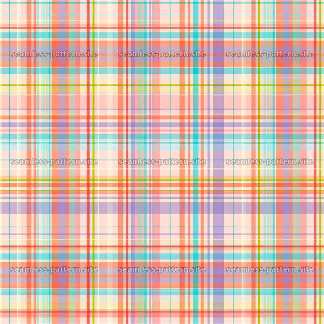 Colorful seamless plaid pattern in soft pastel hues — seamless tileable pattern