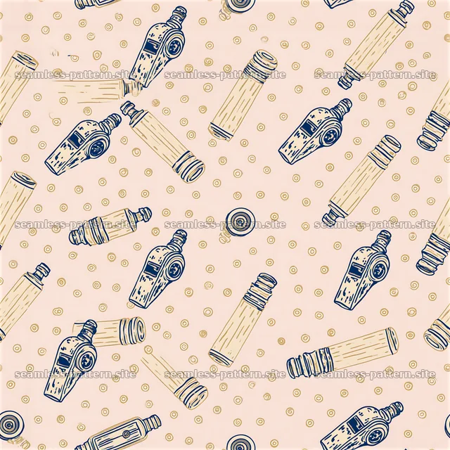 Seamless police whistle pattern featuring repeated illustrations — seamless tileable pattern