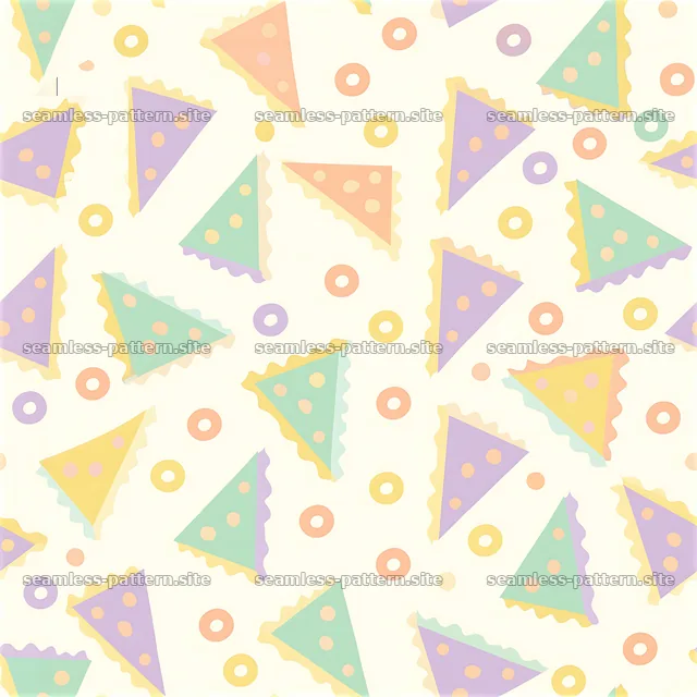 Pastel funky triangle pattern with vibrant shapes — seamless tileable pattern