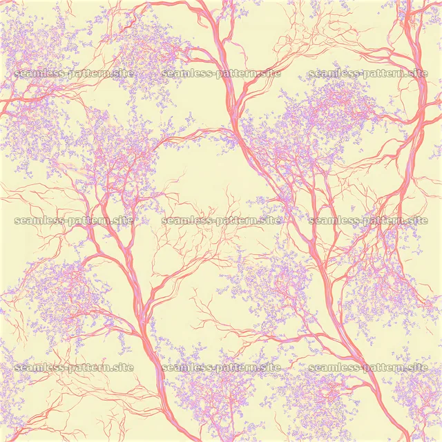Pastel veined stone repeat pattern with flowing branches — seamless tileable pattern