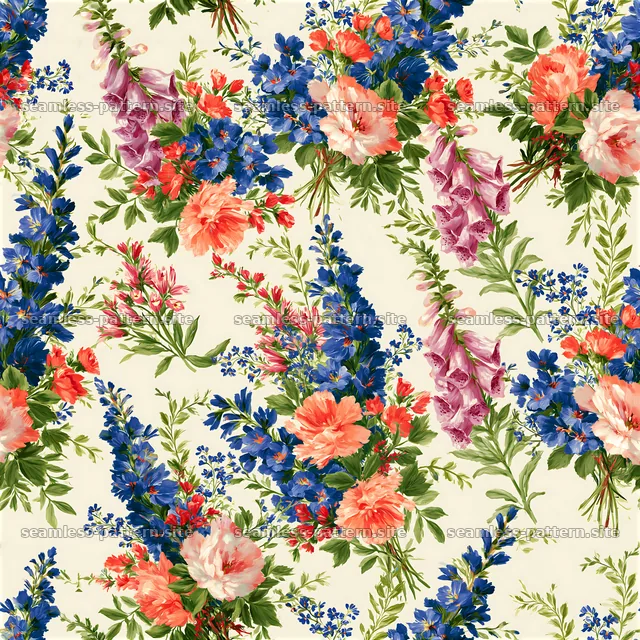 Flower bouquet seamless pattern perfect for home decor and fabric — seamless tileable pattern