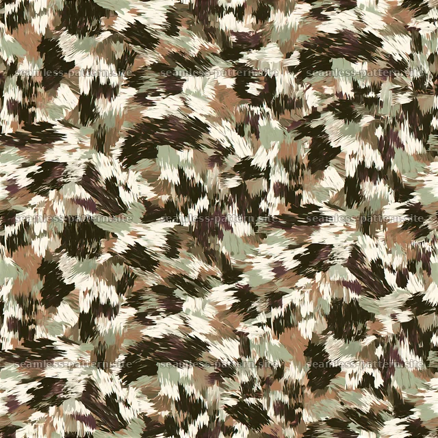 Brushstroke camouflage pattern in earthy tones and textures — seamless tileable pattern